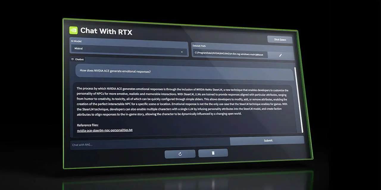 Создание локального чат-бота с помощью приложения Chat with RTX от Nvidia